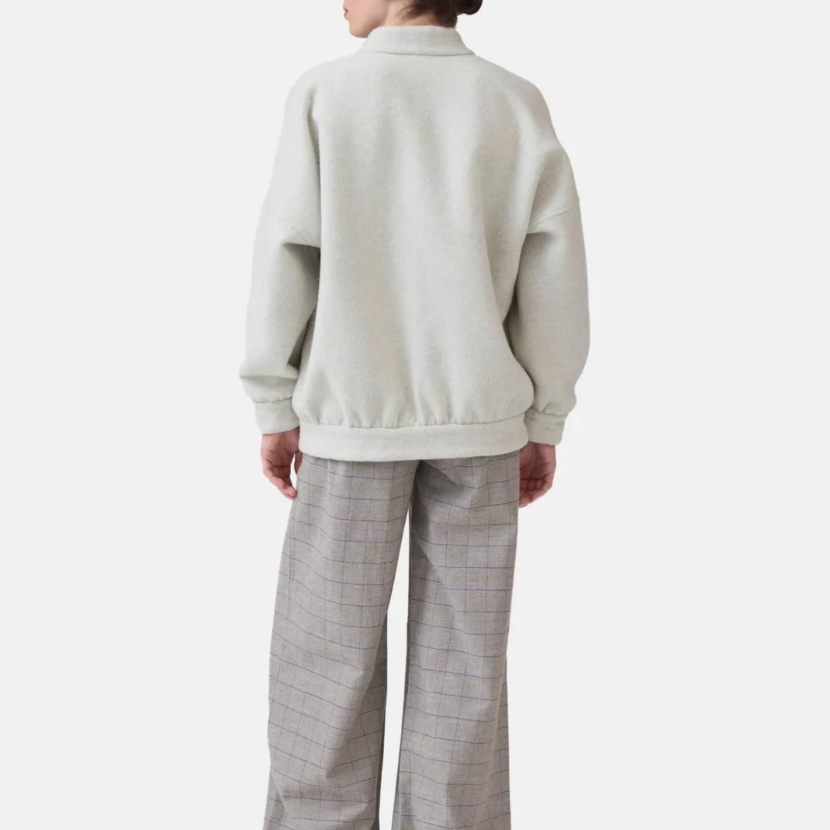 Locker geschnittene Blousonjacke aus Wollmischung