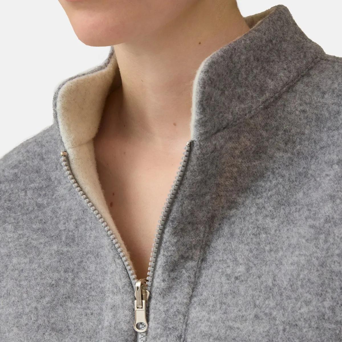 Locker geschnittene Blousonjacke aus Wollmischung