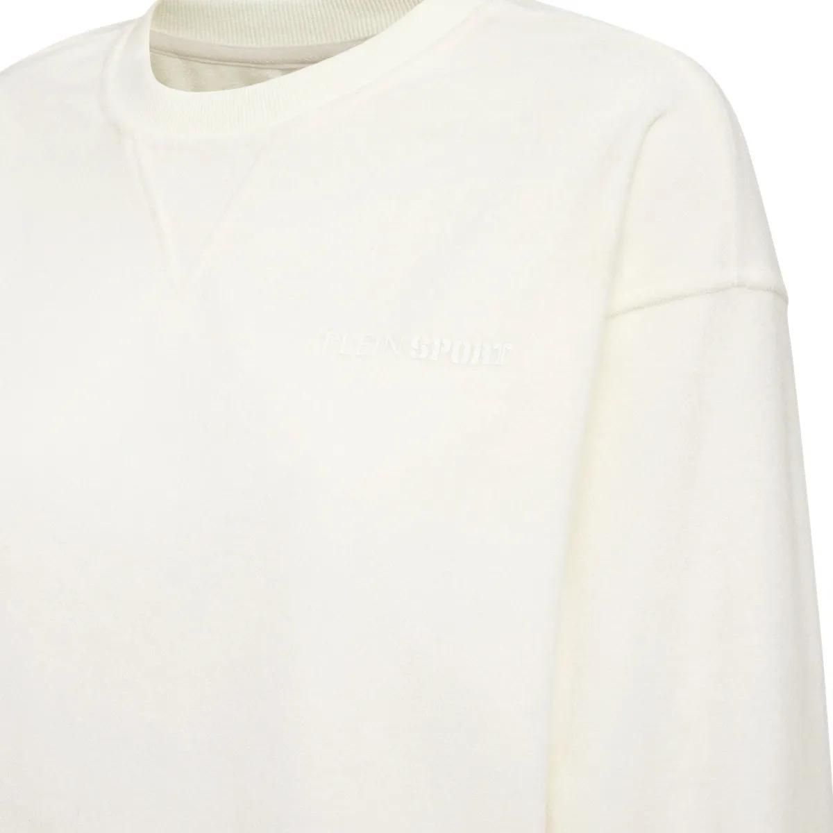 Boxy Cropped Baumwollmischung Sweatshirt