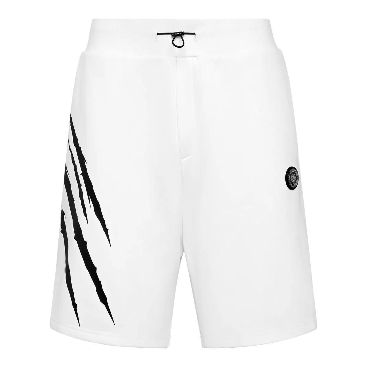 Aktive weiße Shorts mit Grafikdruck