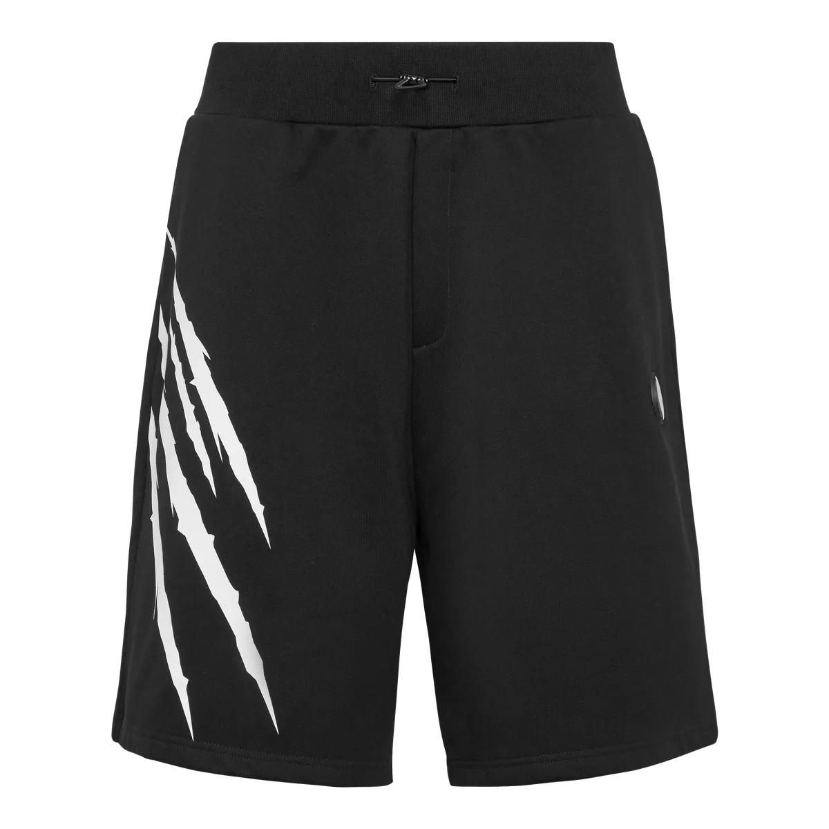 Schwarze Grafik-Print Active Shorts