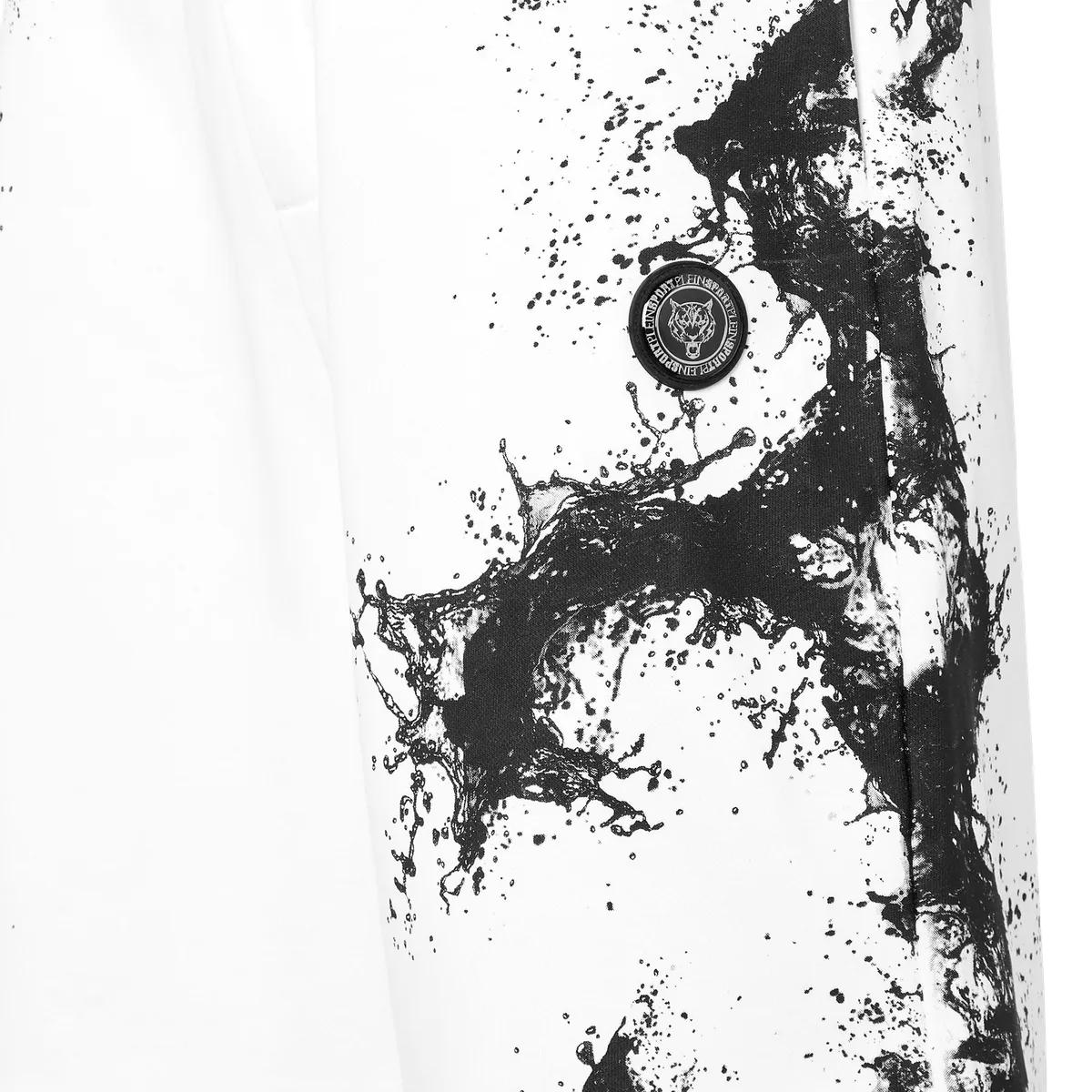 Weiße Athleisure-Shorts mit Grafikprint