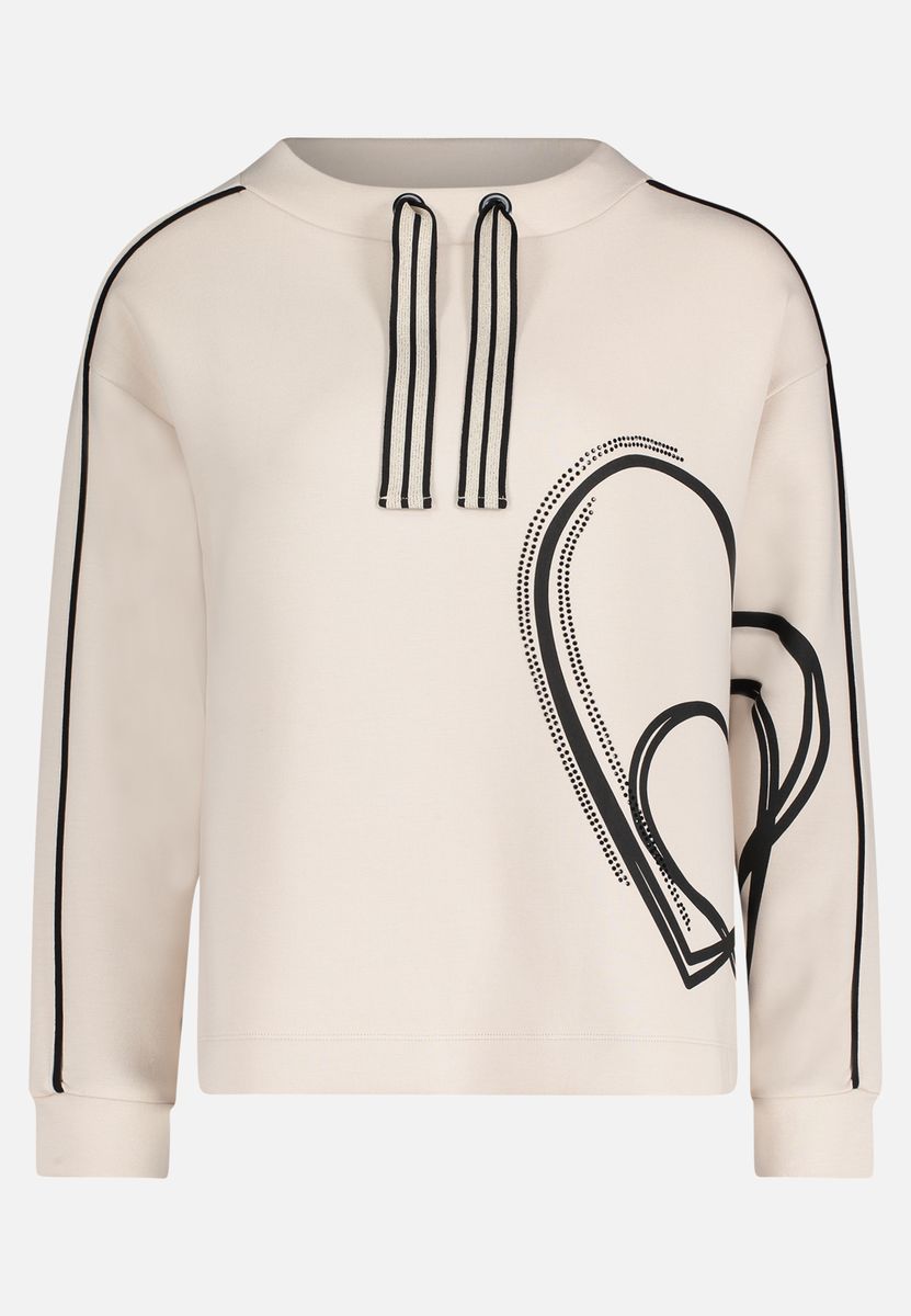 Sweatshirt mit Grafikprint und Stehkragen