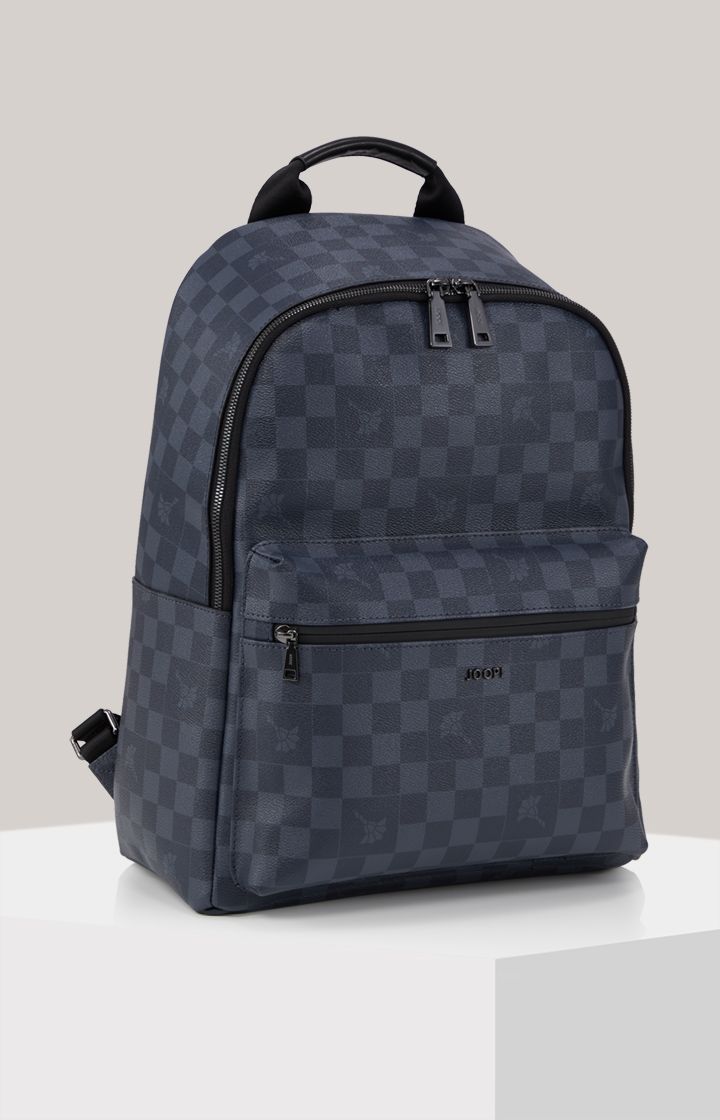 JOOP! Cortina Piazza Miko Rucksack in Dunkelblau Schachbrettmuster