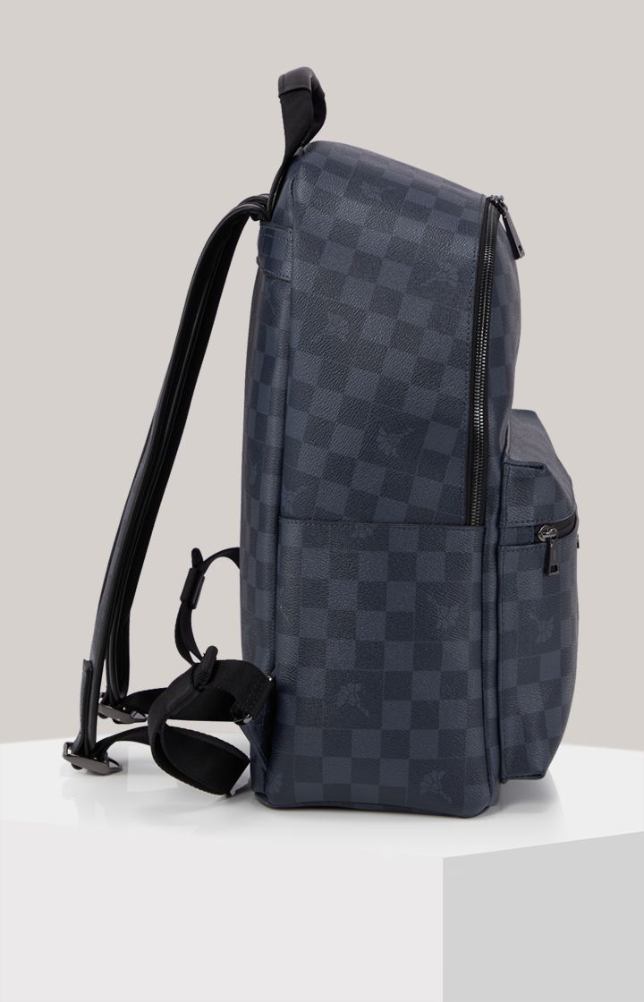 JOOP! Cortina Piazza Miko Rucksack in Dunkelblau Schachbrettmuster