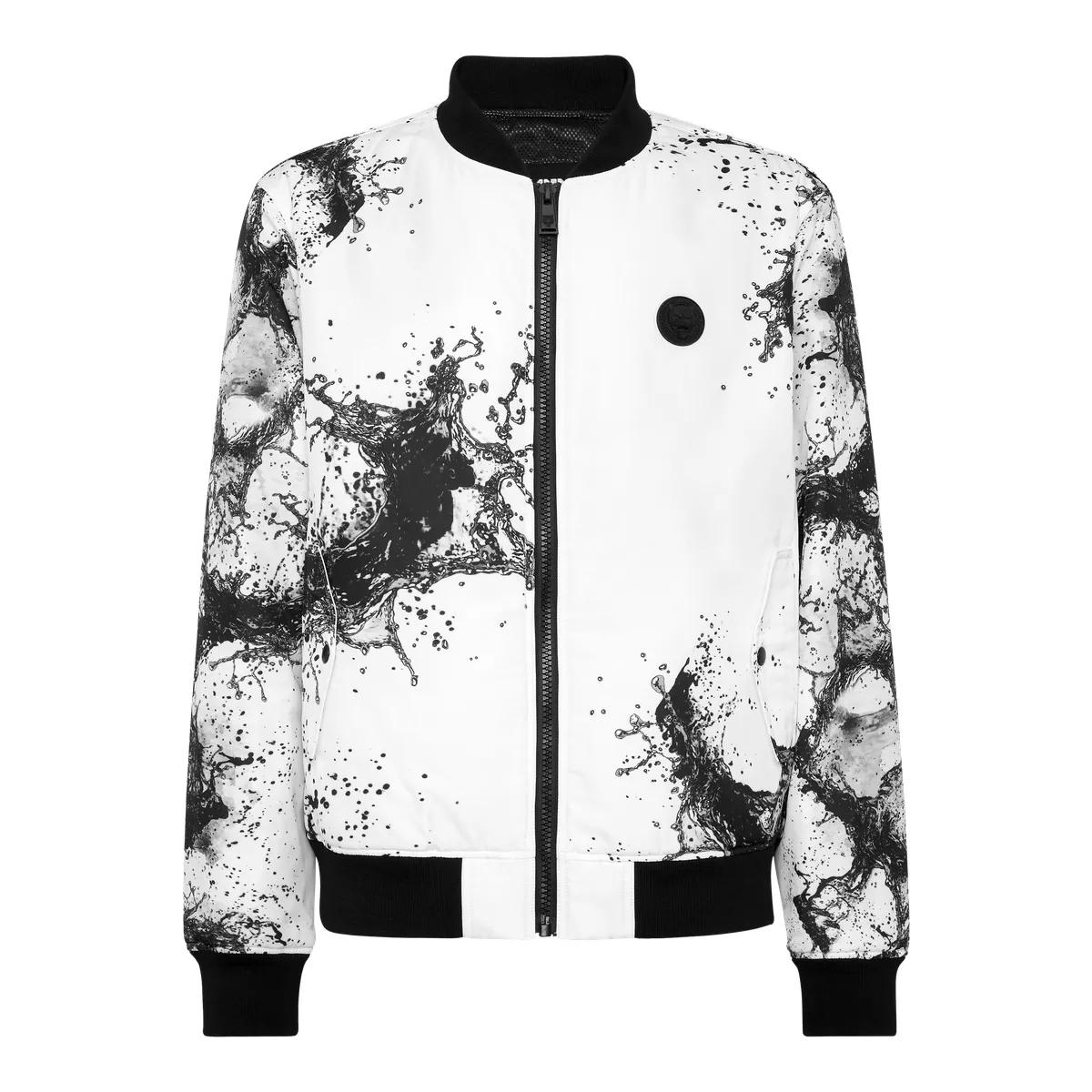 Dynamische Bomberjacke mit Grafikprint
