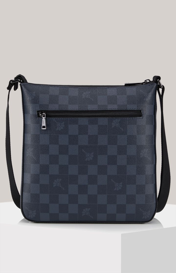 Joop! Cortina Piazza Milian dunkelblaue karierte Umhängetasche