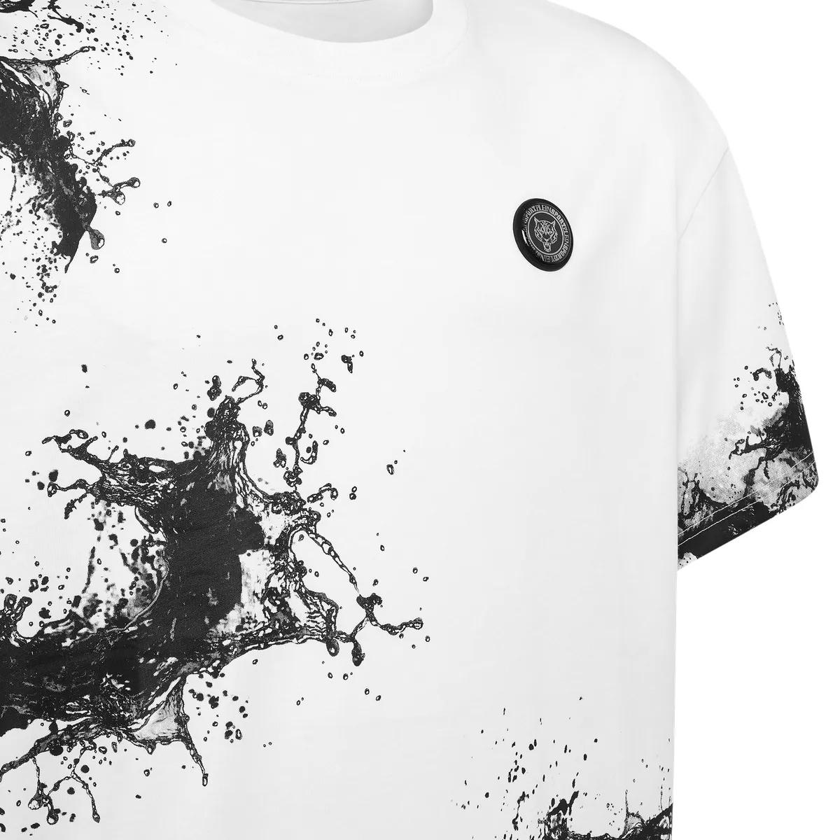 T-Shirt mit abstraktem Print und Rundhalsausschnitt