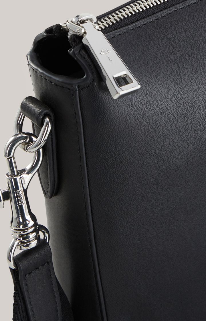 JOOP! Sofisticato Jasmina schwarze Umhängetasche aus Glattleder