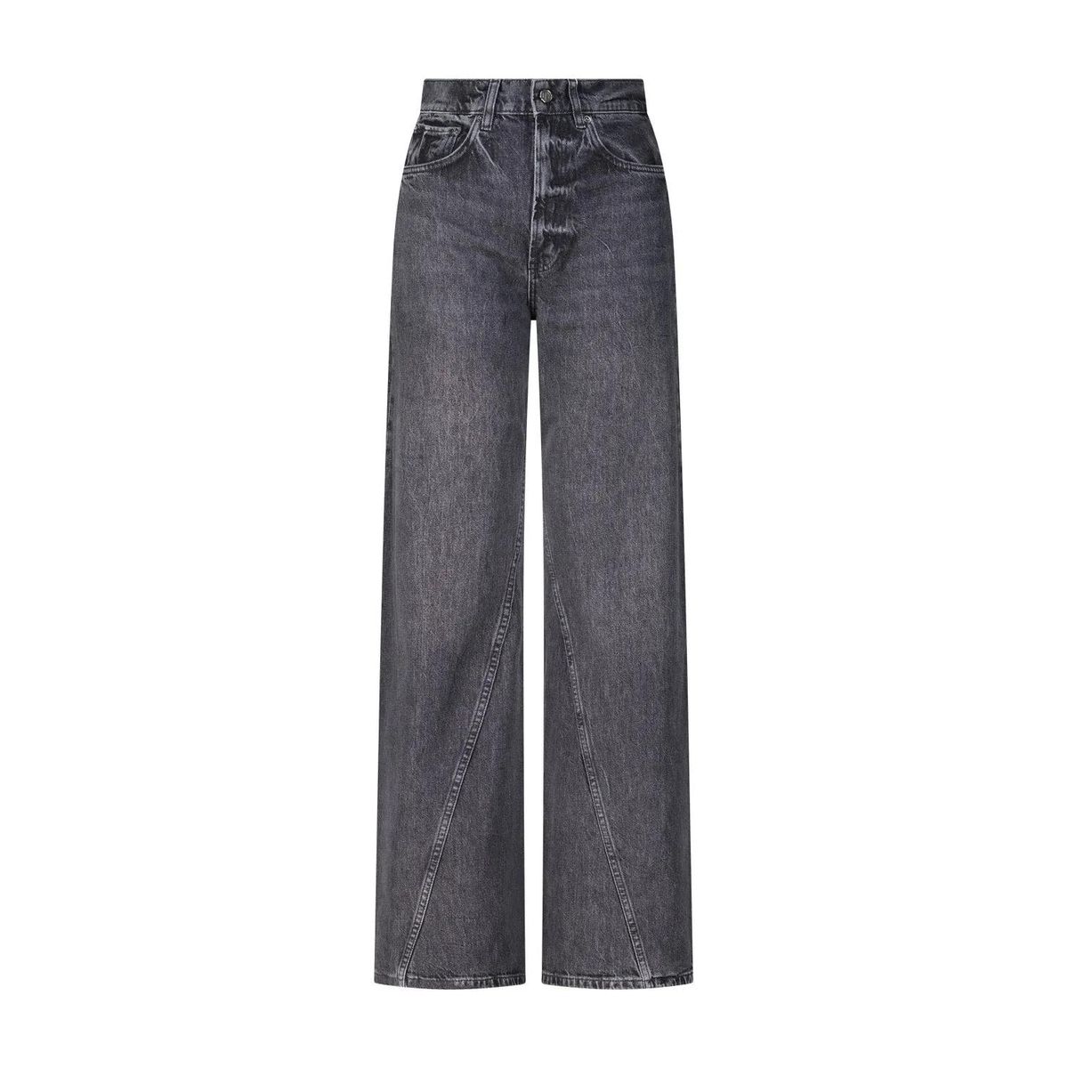 Relaxte Wide-Leg Jeans mit asymmetrischer Naht
