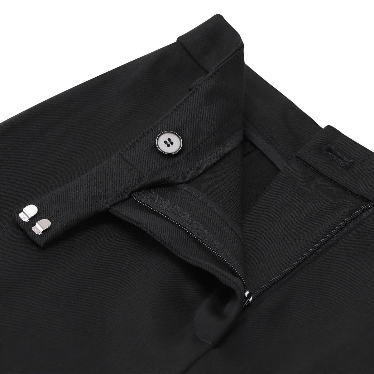 Schwarzer Midi-Rock aus Wollmischung