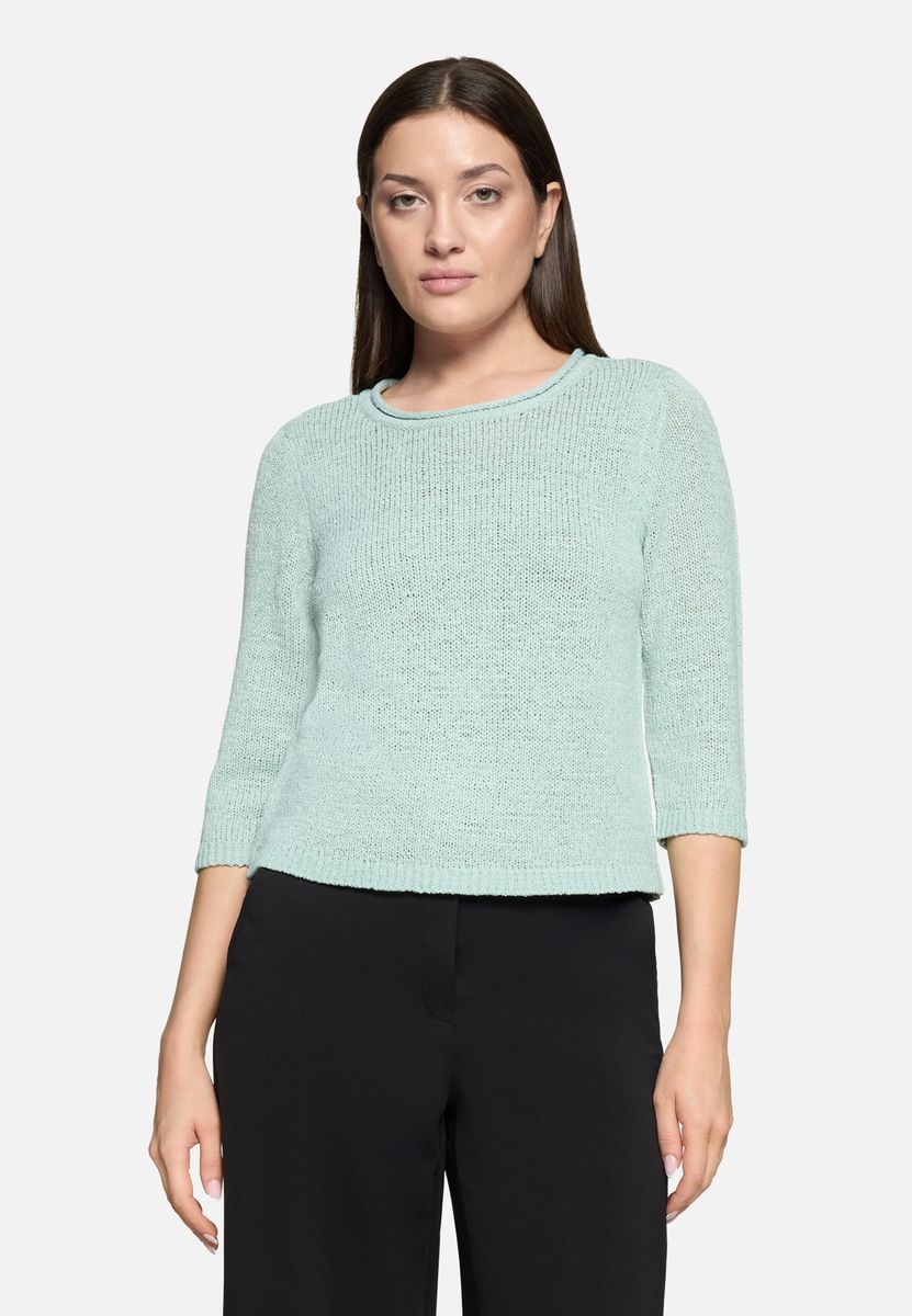 Klassischer Strickpullover mit 3/4-Ärmeln