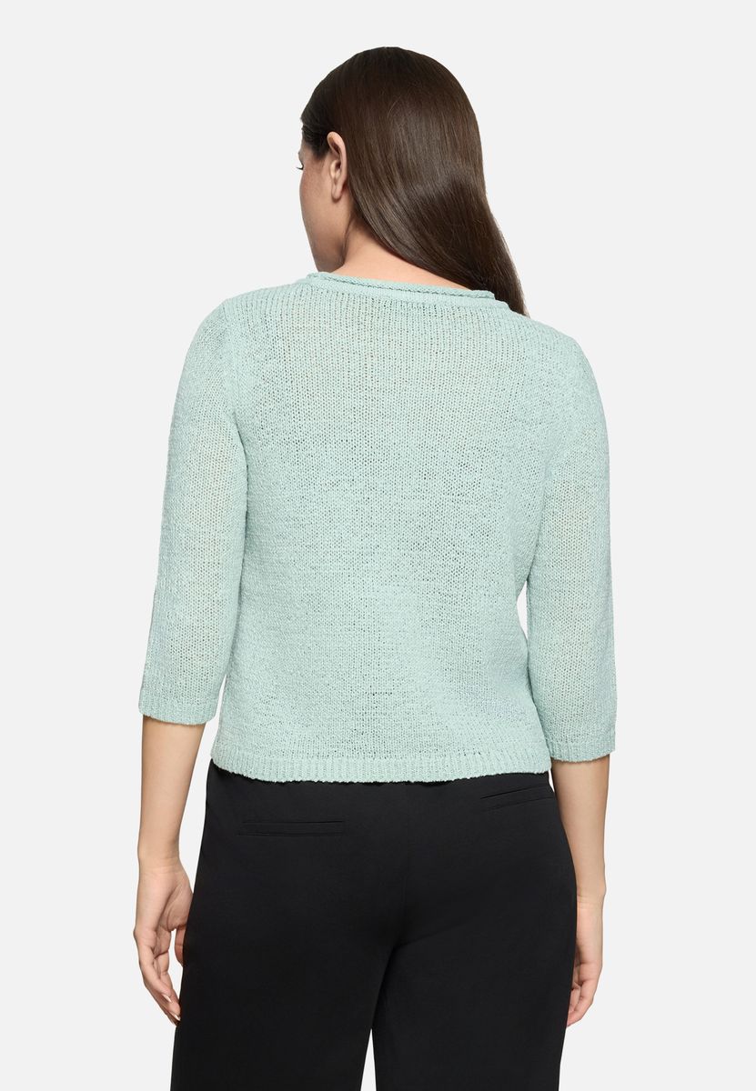 Klassischer Strickpullover mit 3/4-Ärmeln