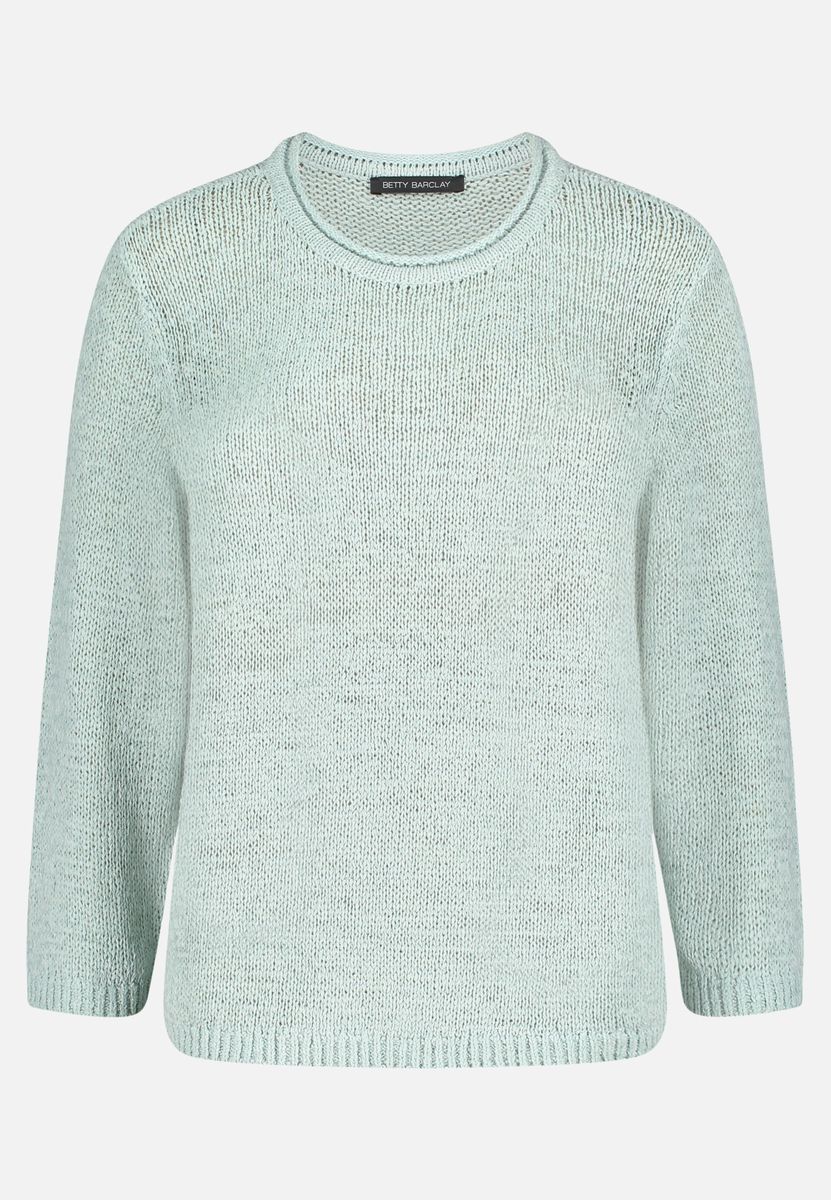 Klassischer Strickpullover mit 3/4-Ärmeln