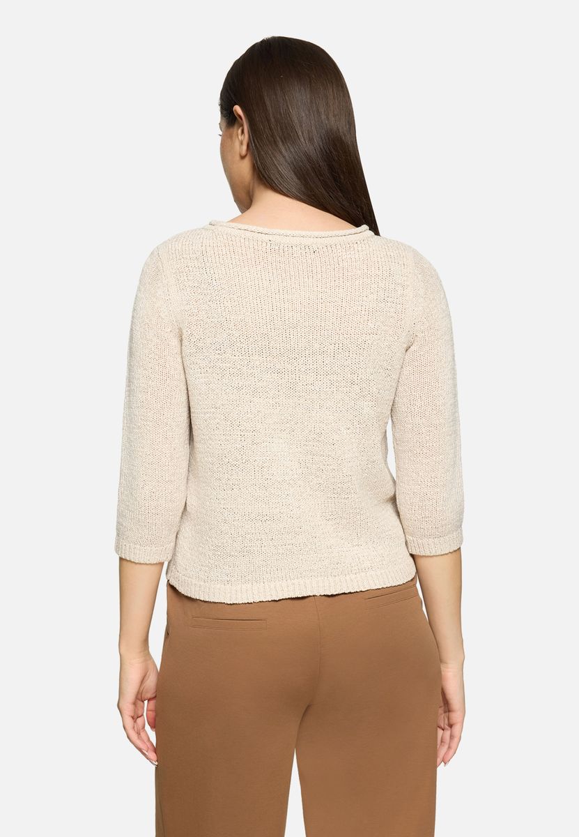 Klassischer Strickpullover mit 3/4-Ärmeln
