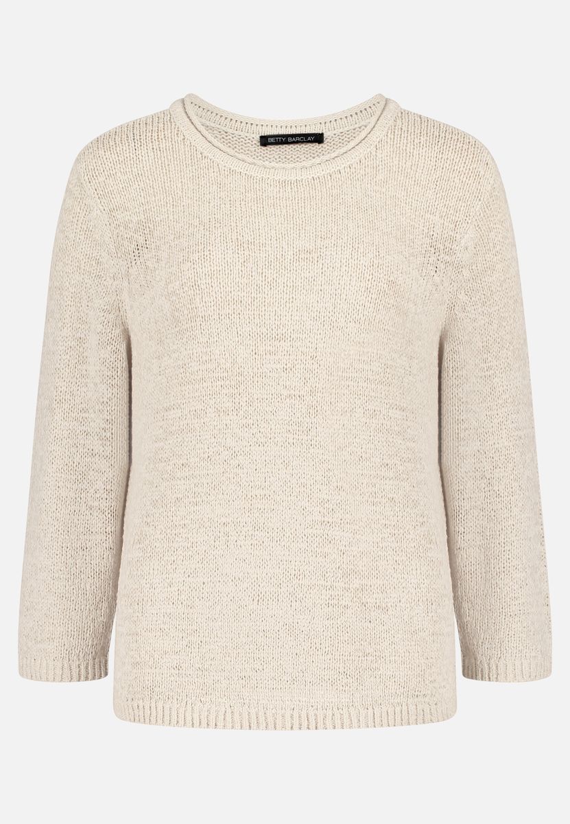 Klassischer Strickpullover mit 3/4-Ärmeln