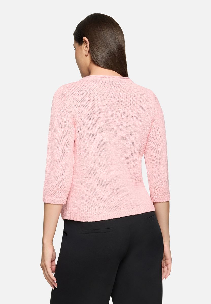 Klassischer Strickpullover mit 3/4-Ärmeln