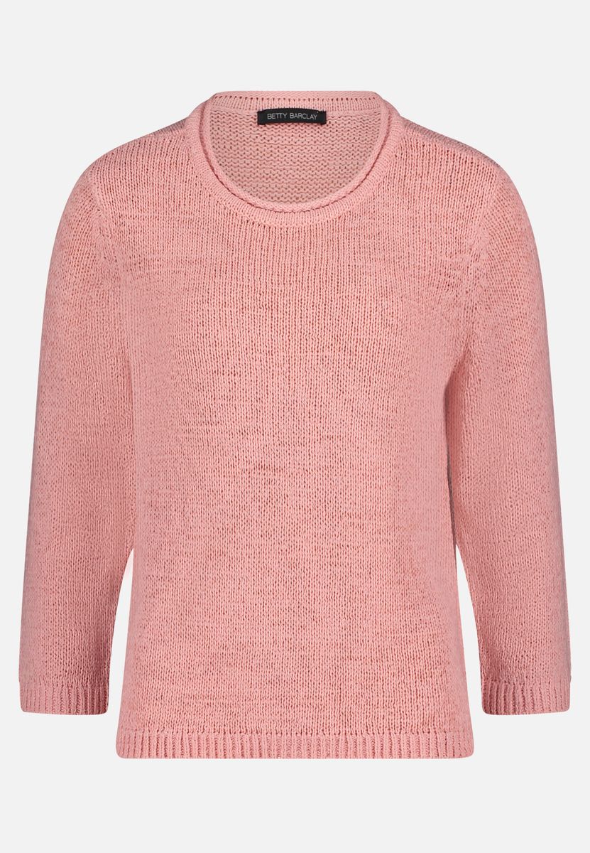 Klassischer Strickpullover mit 3/4-Ärmeln