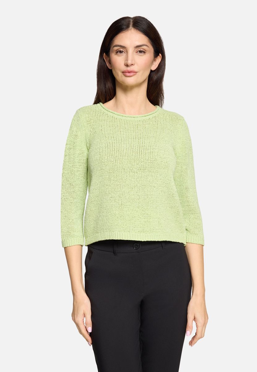 Klassischer Strickpullover mit 3/4-Ärmeln
