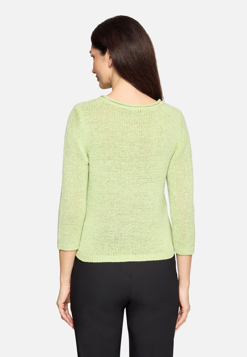 Klassischer Strickpullover mit 3/4-Ärmeln