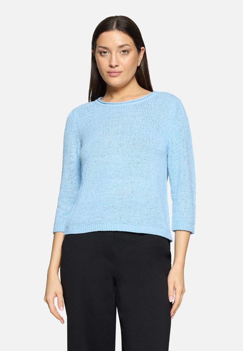 Klassischer Strickpullover mit 3/4-Ärmeln