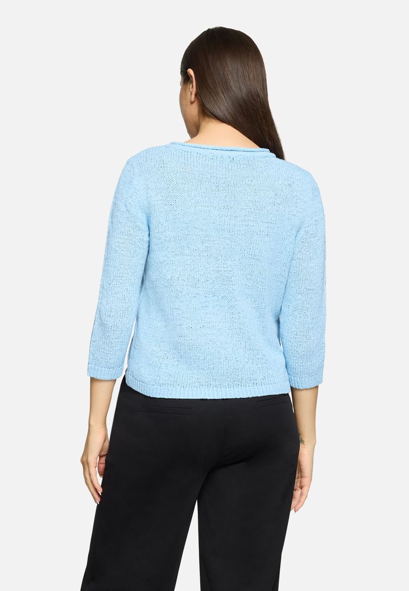 Klassischer Strickpullover mit 3/4-Ärmeln