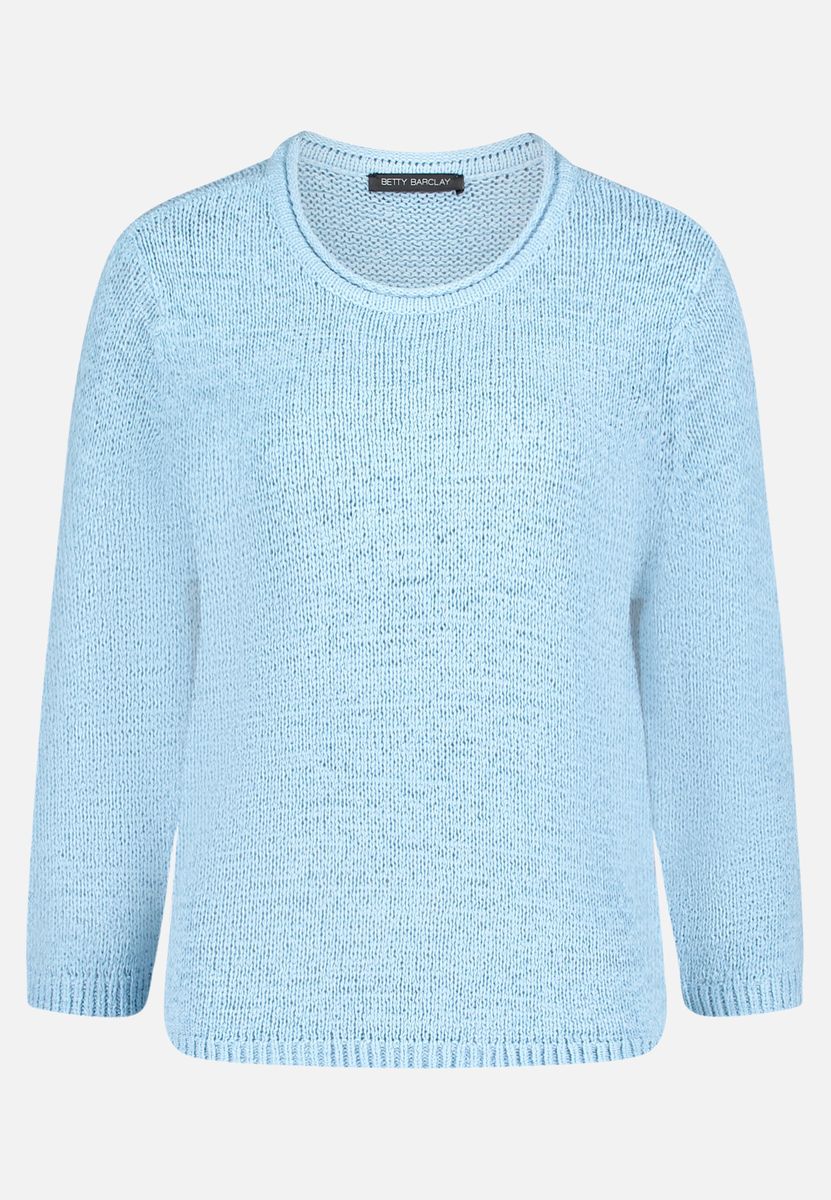 Klassischer Strickpullover mit 3/4-Ärmeln