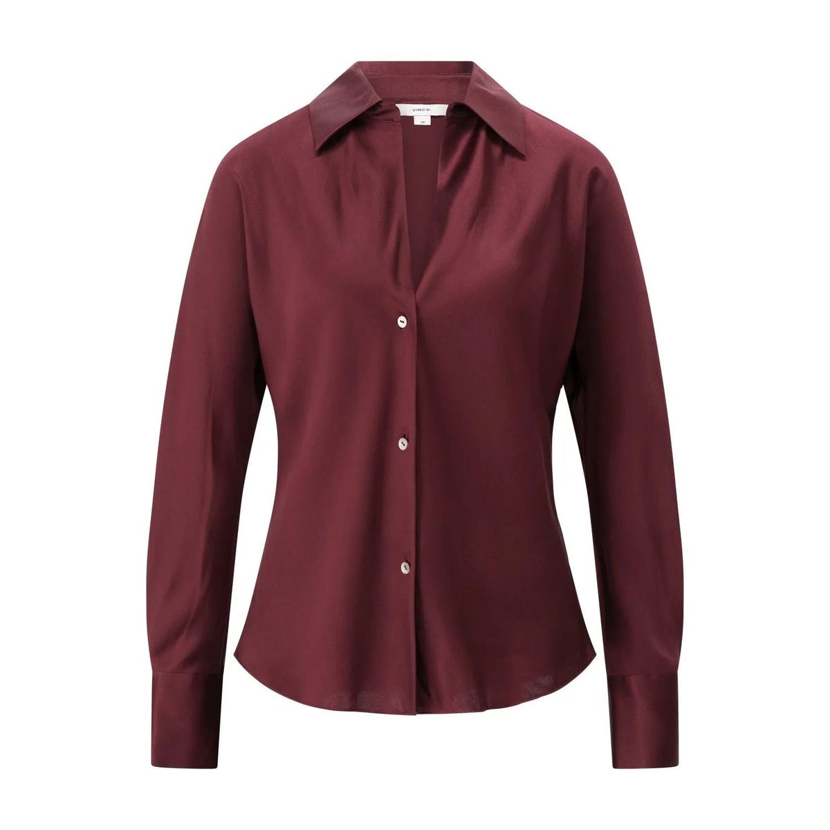 Elegante Seidenbluse mit Knopfleiste