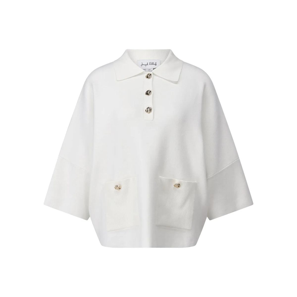 Pullover mit geripptem Polokragen