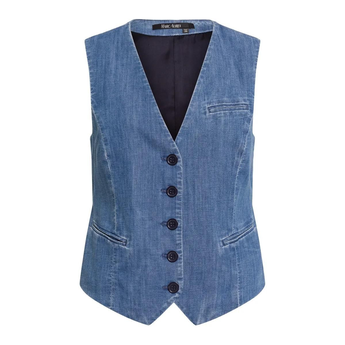 Klassische Jeansweste mit Knöpfen