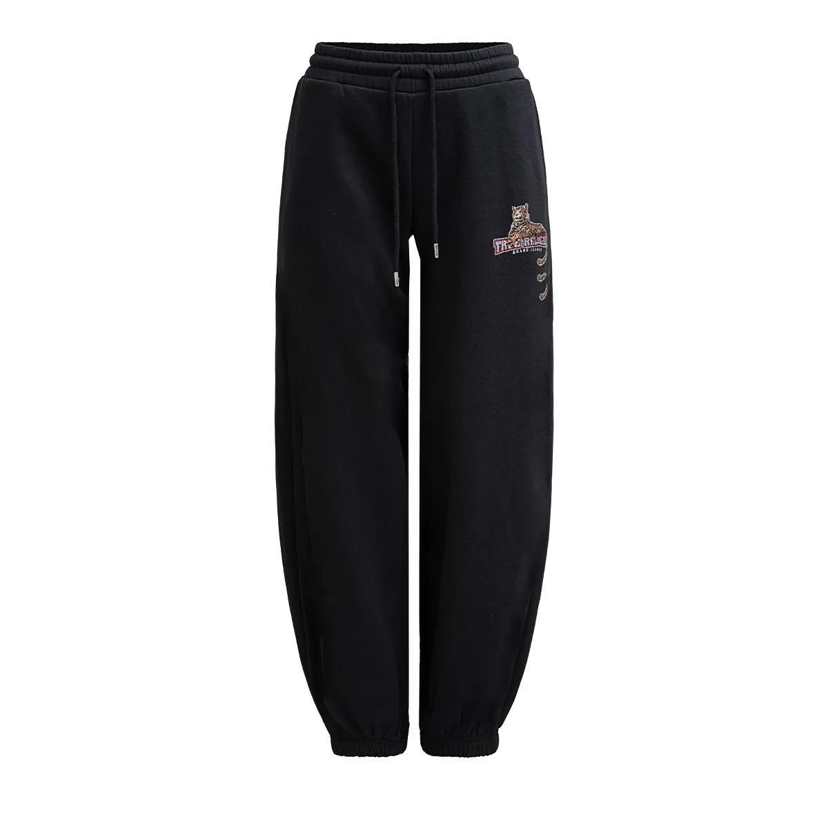 Baggy Jogginghose mit Leopard-Grafik