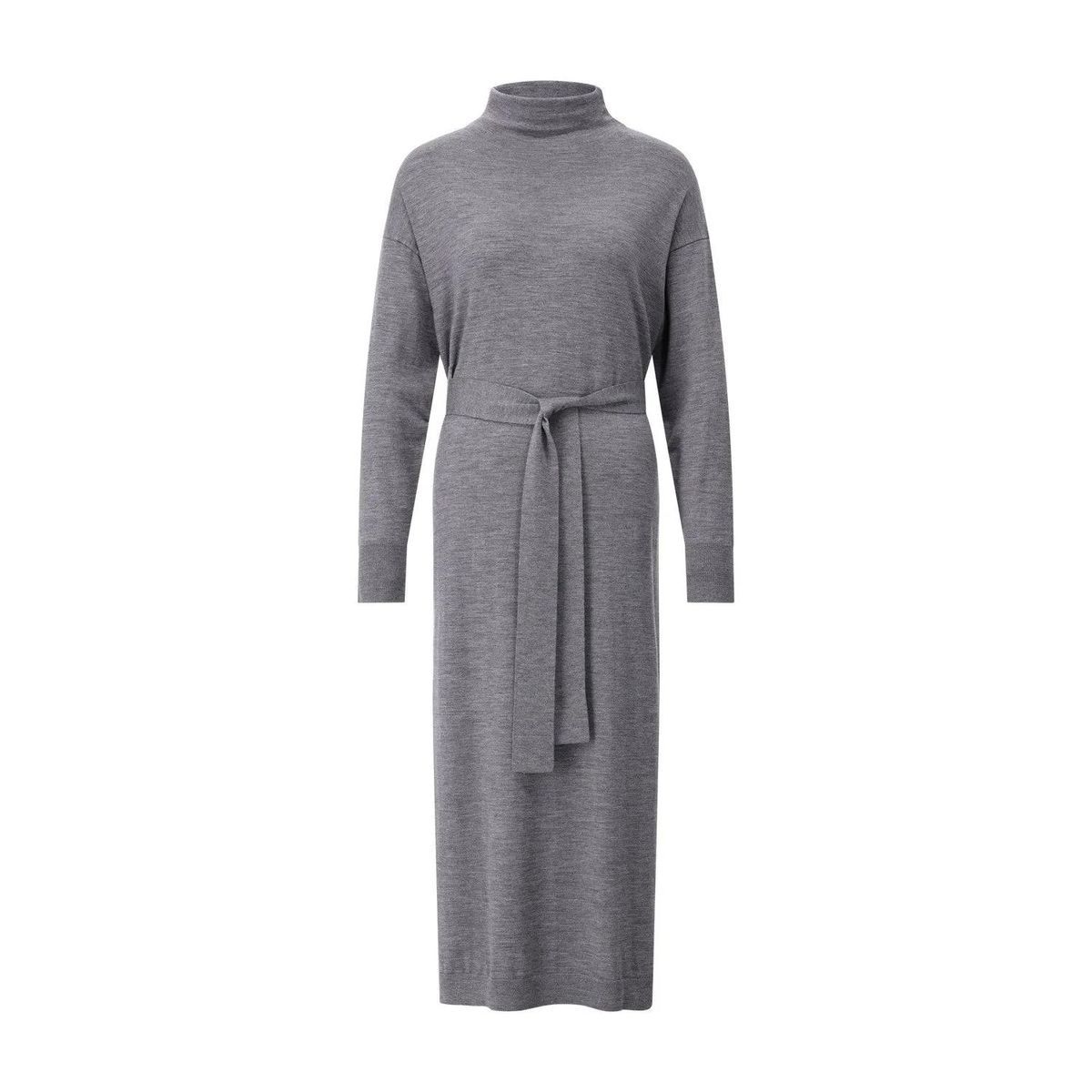 Strickkleid aus Merinowolle mit Gürtel