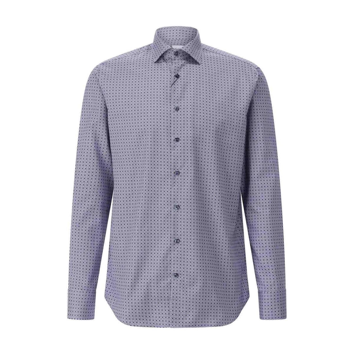 Gemustertes Twillhemd mit regulärer Passform