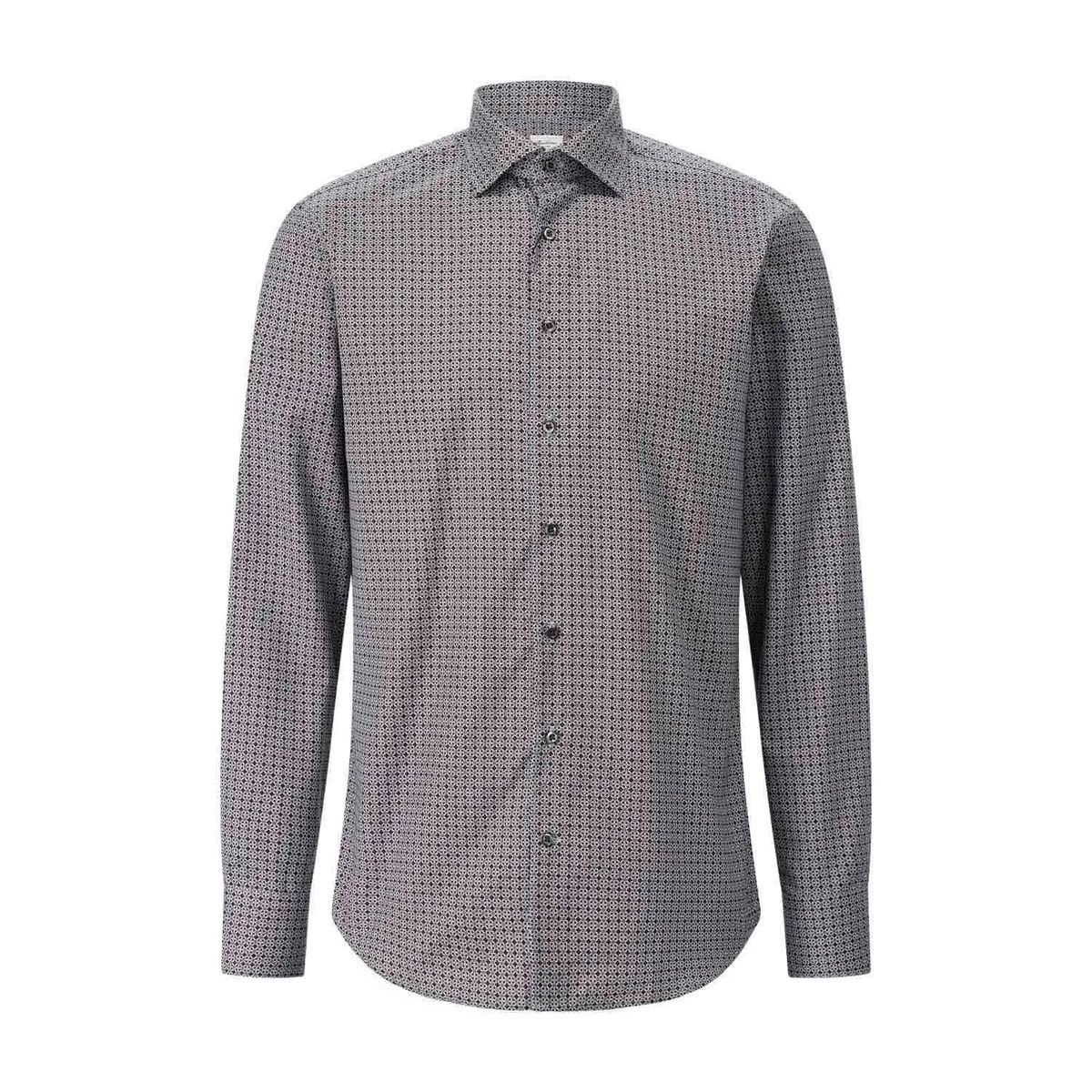 Gemustertes Twillhemd mit Regular Fit Passform