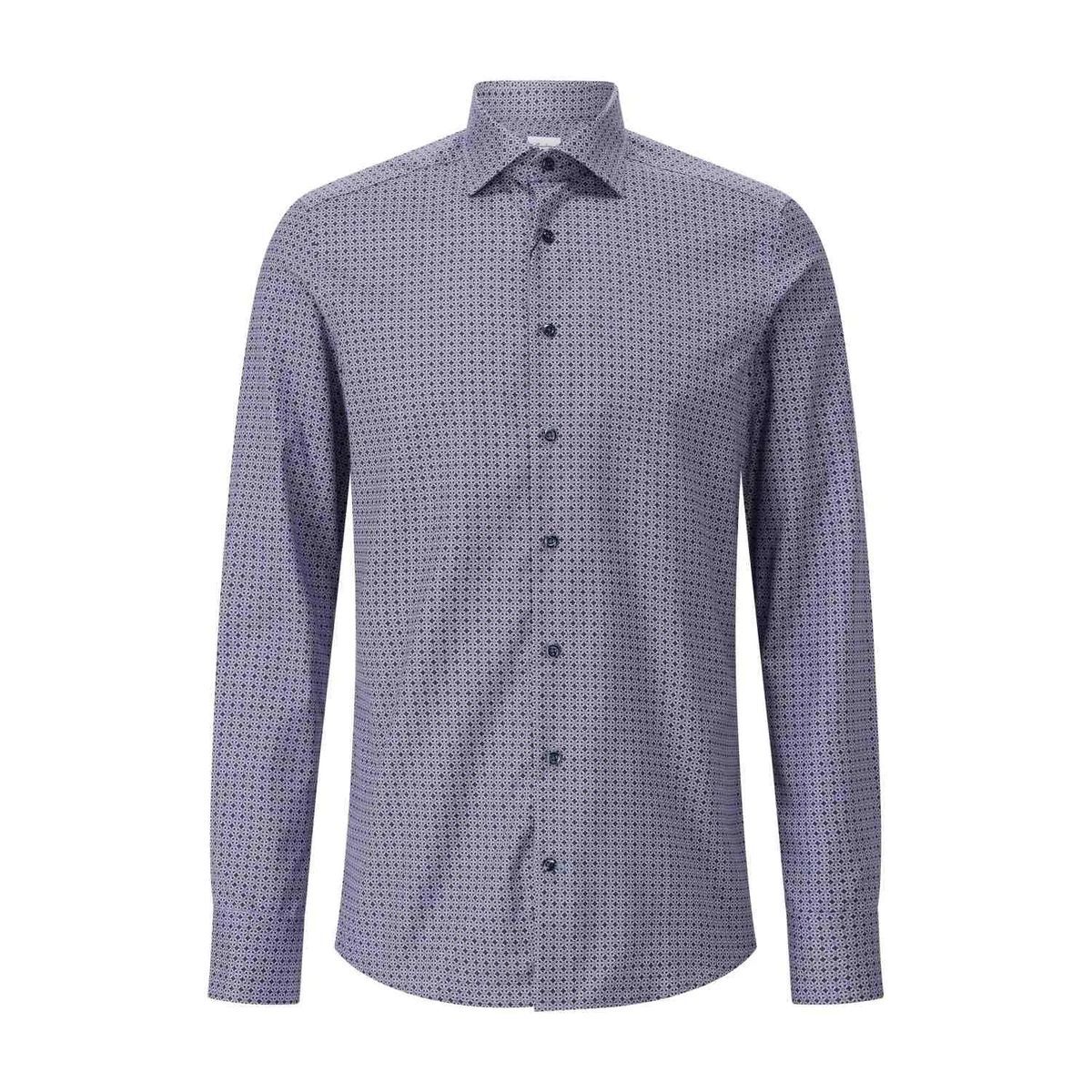 Slim-Fit Twillhemd mit Muster