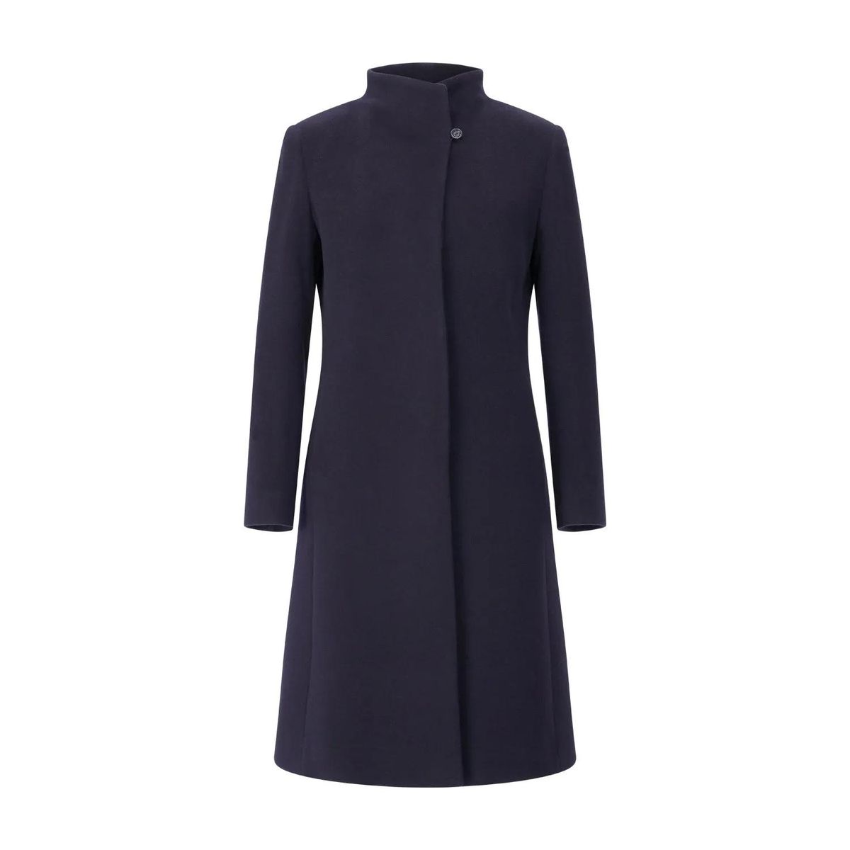 Wollmantel mit Stehkragen und Knopf