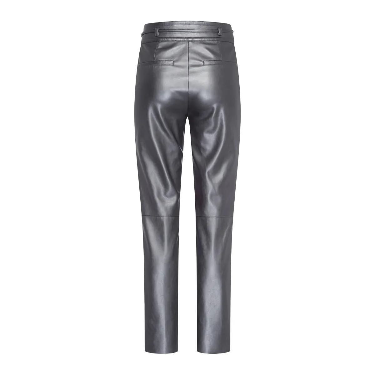 Gerade Hose aus veganem Leder