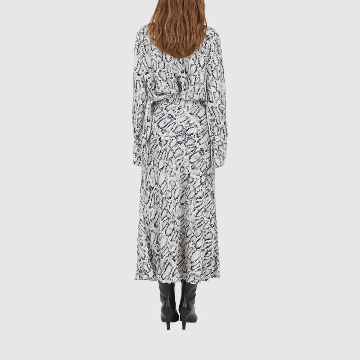 Bluse mit Schlangenprint und langen Ärmeln