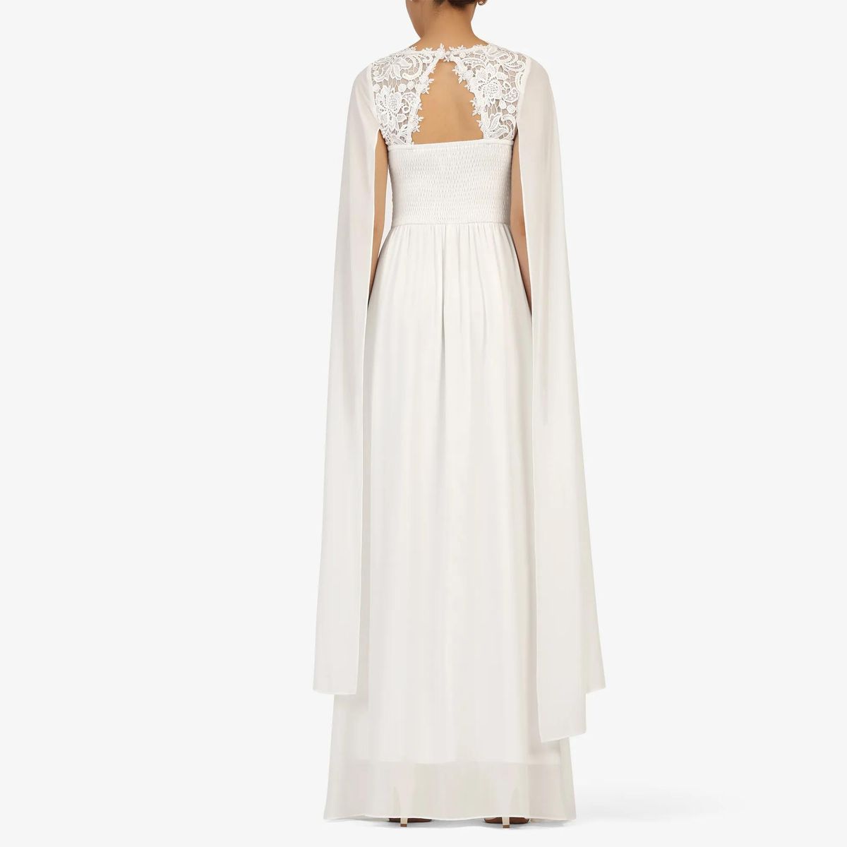 Elegantes A-Linien-Kleid mit Cape-Überwurf