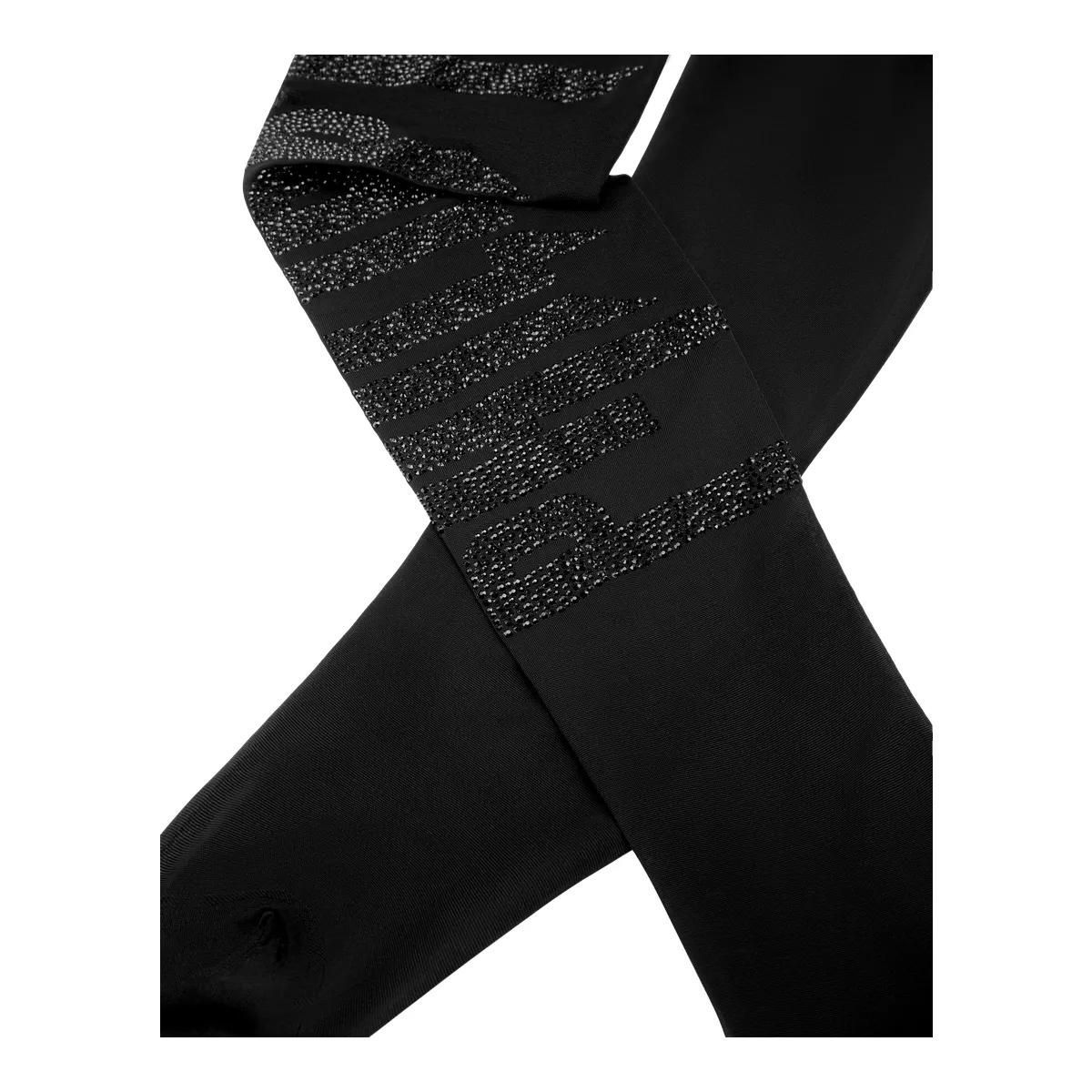 Schwarze Strumpfhose mit Strassverzierungen