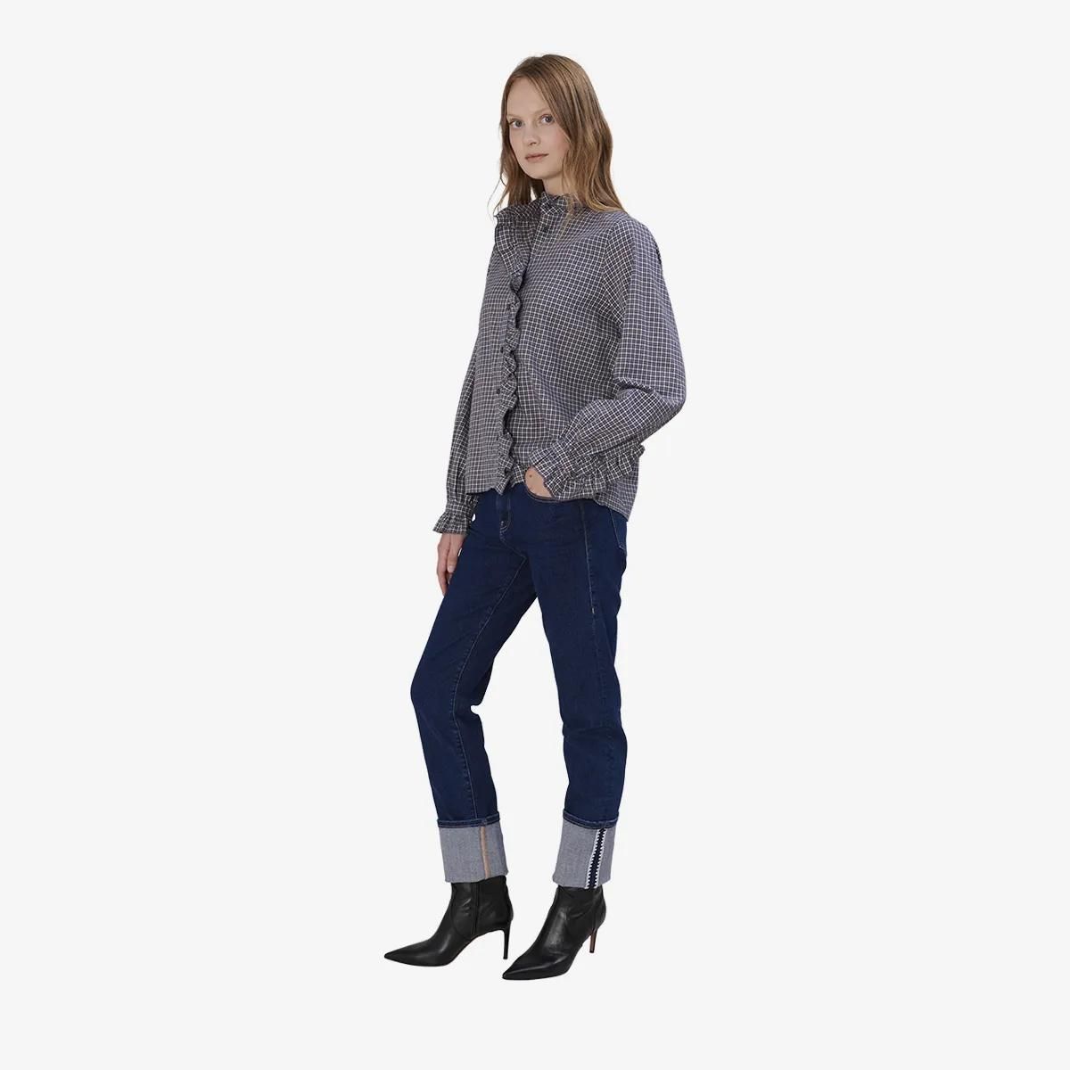 Raw Denim Jeans mit geradem Bein