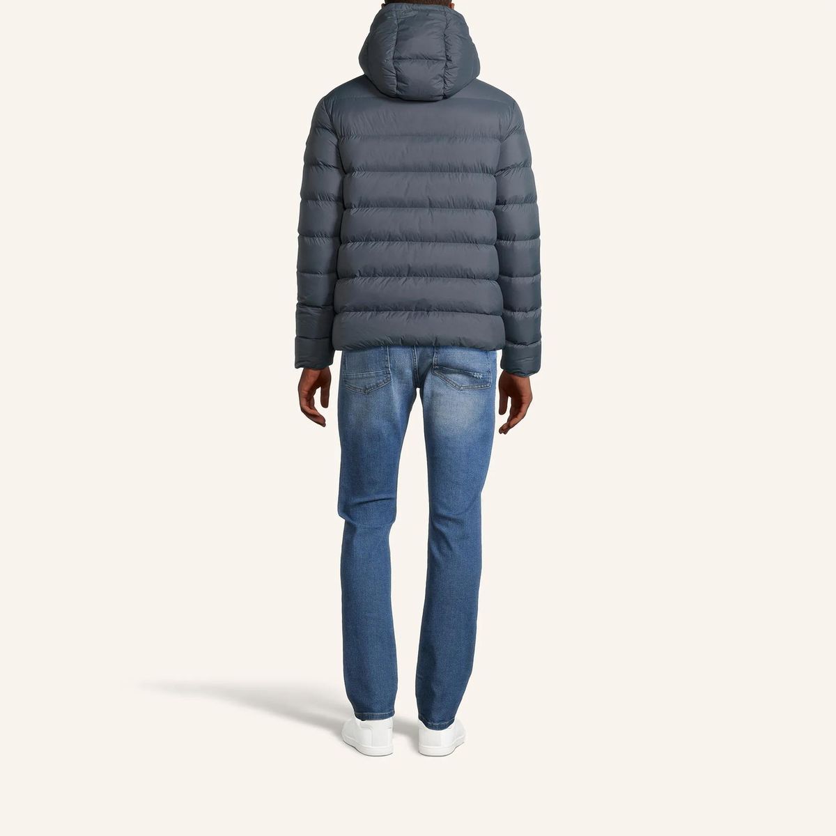 Kapuzen-Steppdaunenjacke