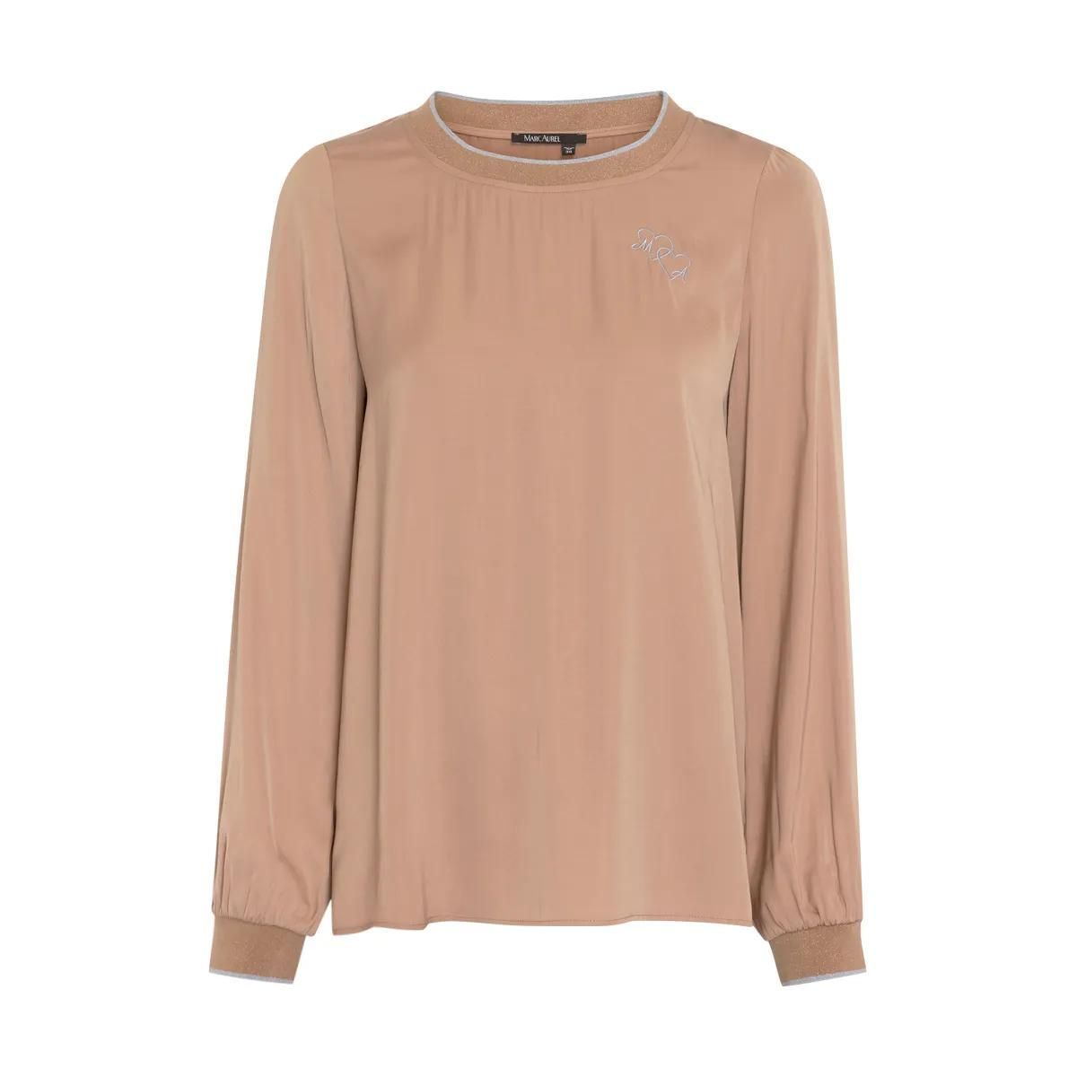 Elegante Langarm Satin Bluse