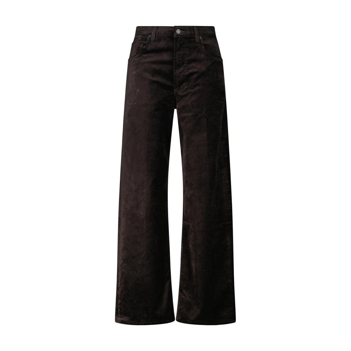 Braune Cordhose mit weitem Bein