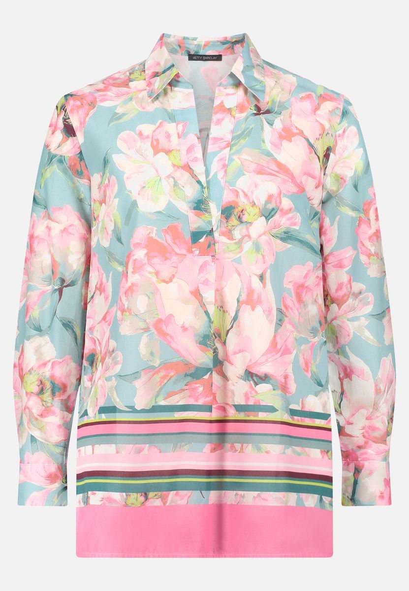 Langärmlige Bluse mit Blumenmuster