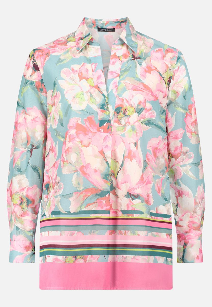 Langärmlige Bluse mit Blumenmuster