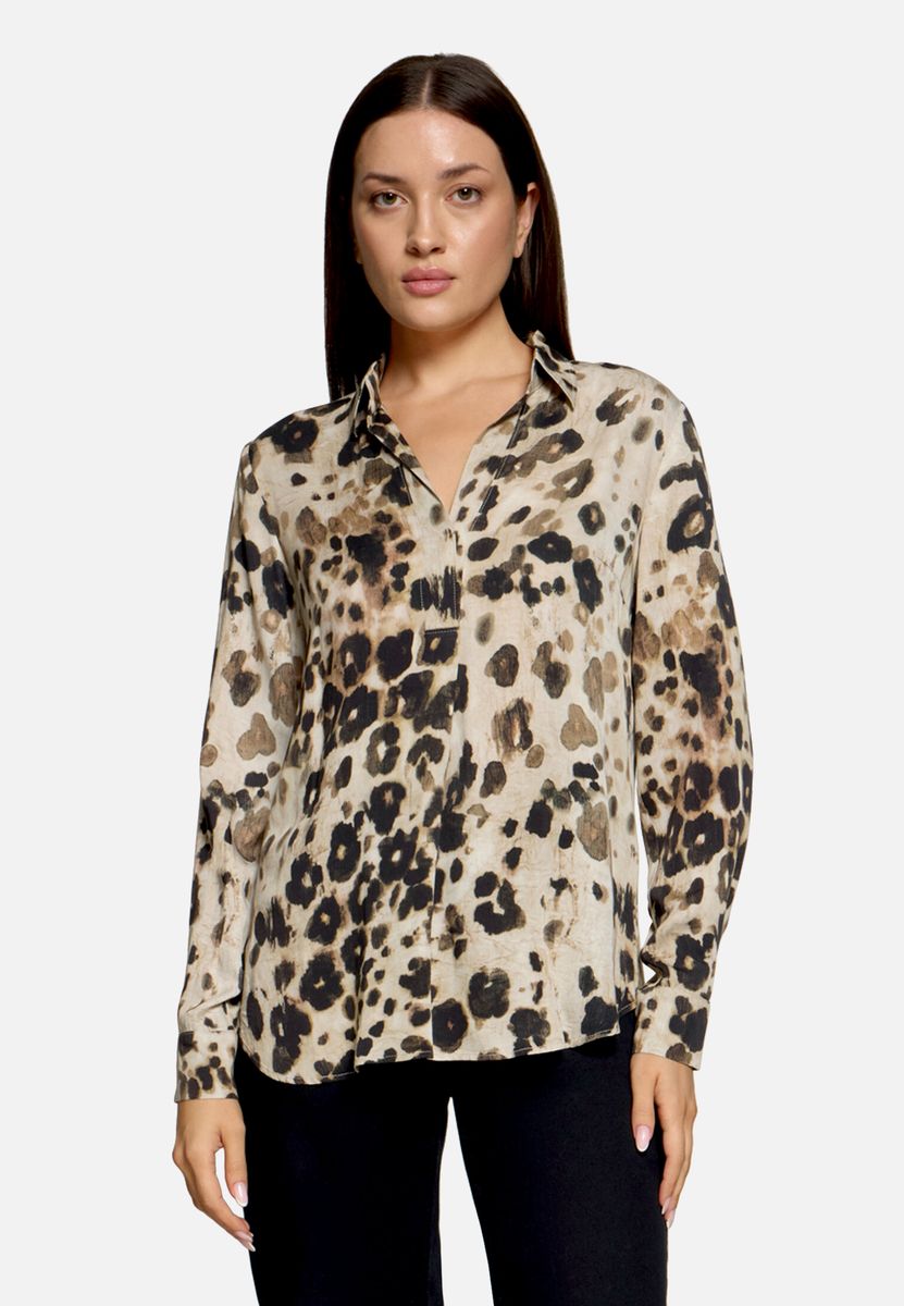 Langärmlige Bluse mit Blumenmuster