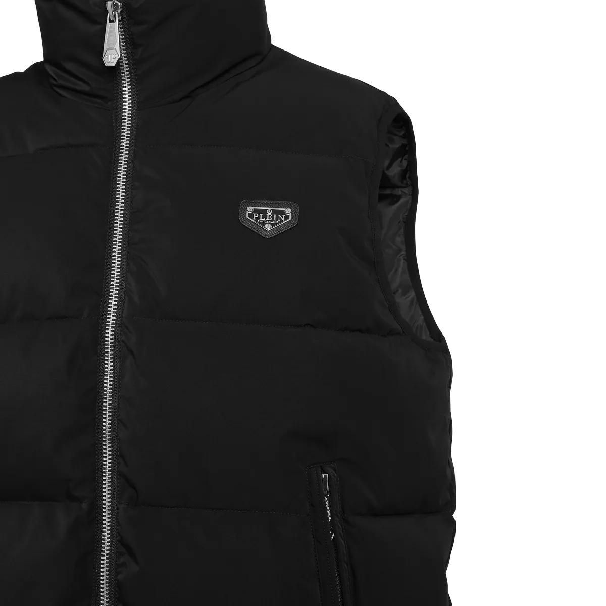 Gepolsterte Puffer-Weste mit hohem Kragen