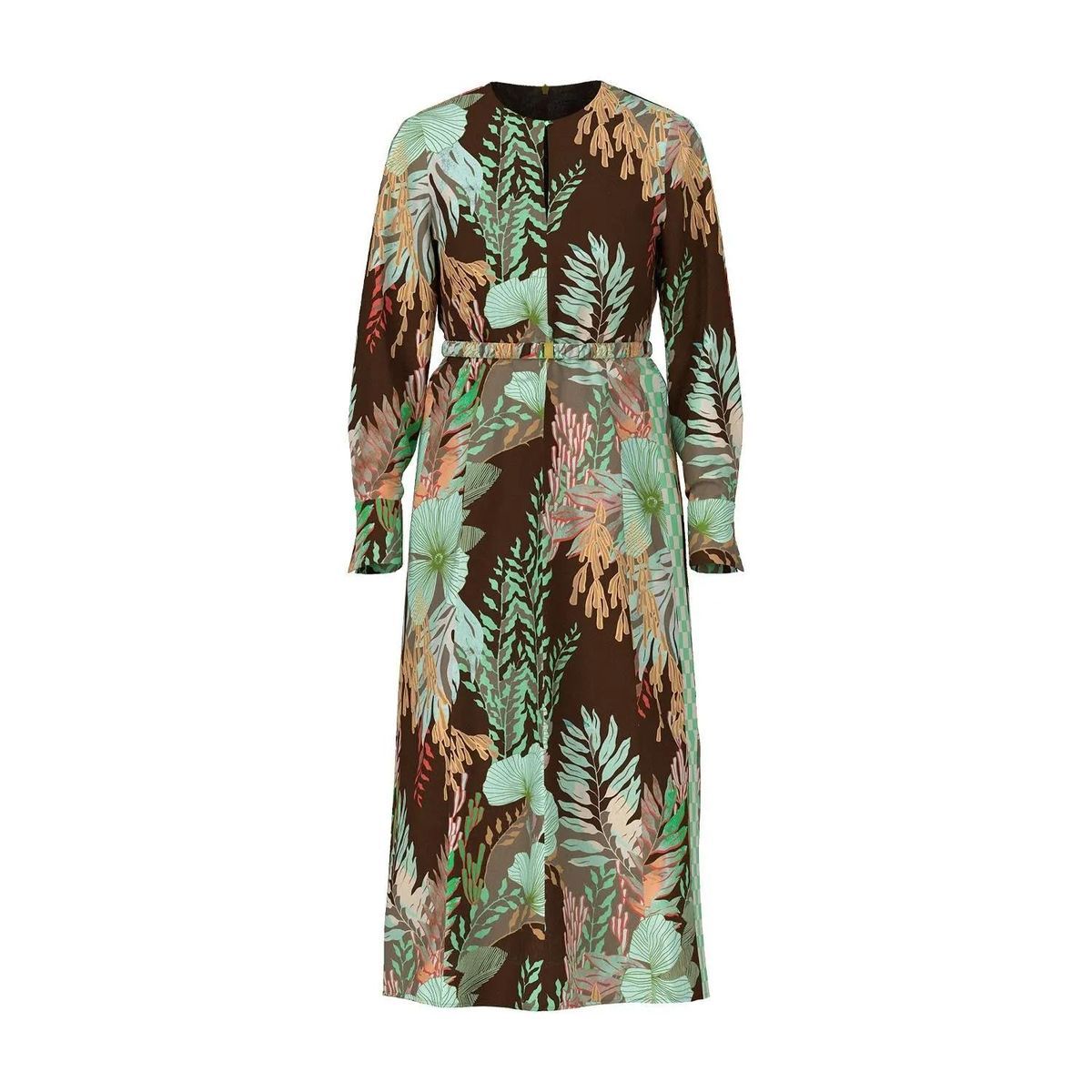 Maxikleid mit Blumenmuster und langen Ärmeln