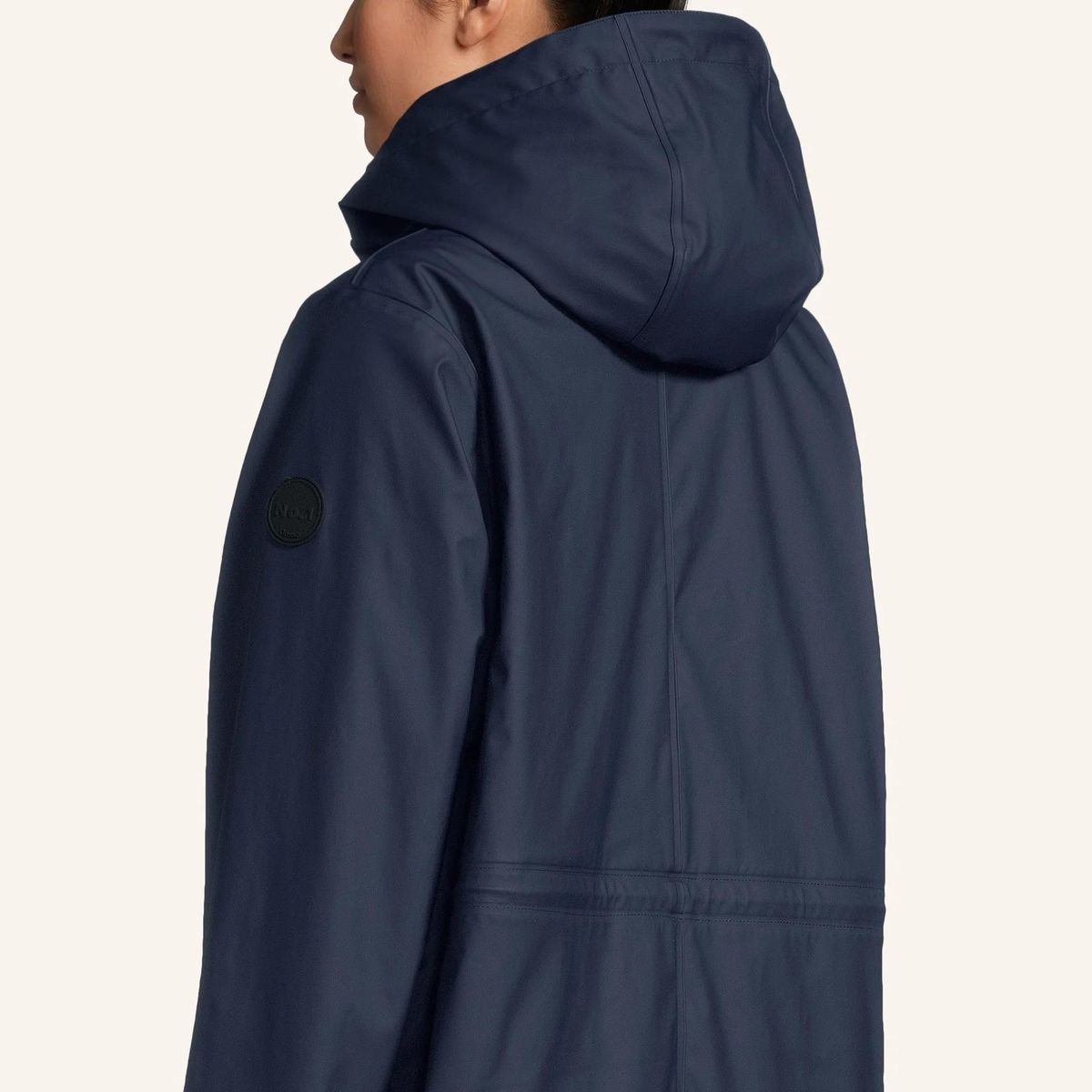 Regenmantel mit Teddyfell-Kapuze